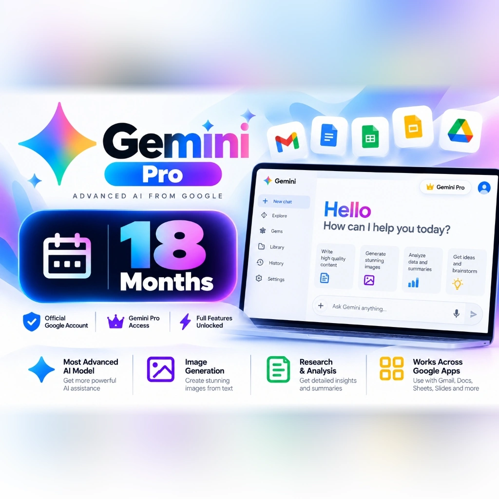 Google Gemini Pro & Google One 5TB