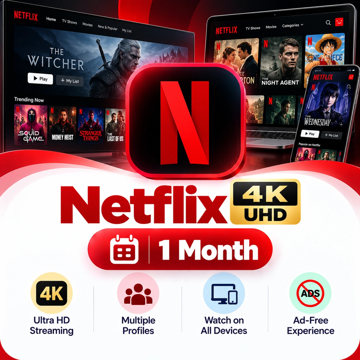 Netflix 4K UHD Premium | 1 Month